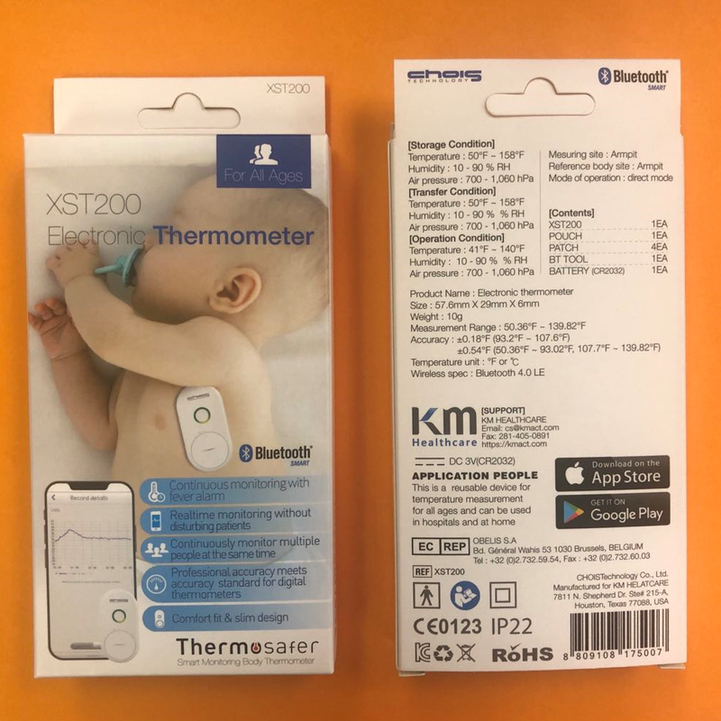 Thermosafer Reusable Wireless Monitoring Thermometer