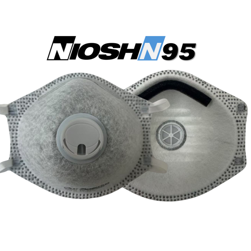 NIOSH-approved N95 5ply Respirator with Valve (Activated Carbon)