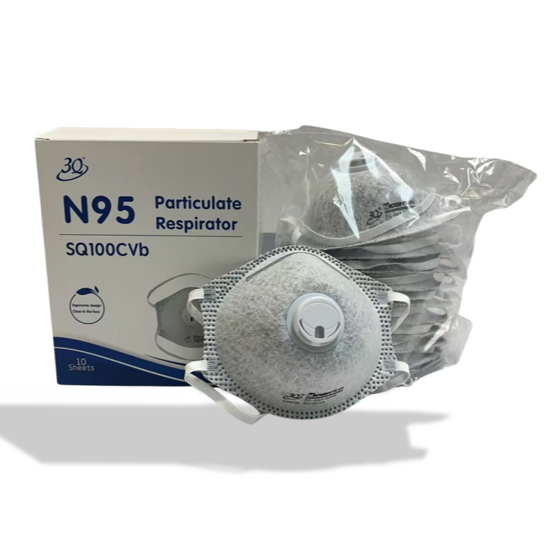 3Q NIOSH-approved N95 Valve Respirator (Activated Carbon)