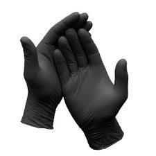 KM Nitrile Exam Gloves 5 1/2 mil, Fingertips Textured; Black