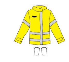 [Kappler] DuraChem® 200, Multi-hazard protection , SM/MD~4XL, Hivis Yellow/Navy/Dark Gray,