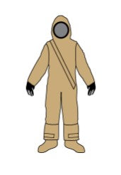 [Kappler] DuraChem® 500, NFPA 1990 (1994) Class 1 and Class 2 CBRN/Hazmat Protection , SM/MD~4XL, Khaki/Navy,