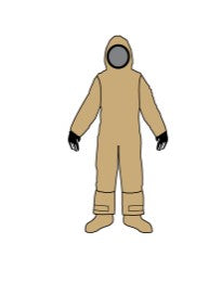 [Kappler] DuraChem® 500, NFPA 1990 (1994) Class 1 and Class 2 CBRN/Hazmat Protection , SM/MD~4XL, Khaki/Navy,