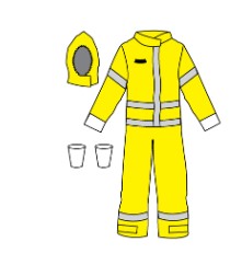 [Kappler] DuraChem® 200, Multi-hazard protection , SM/MD~4XL, Hivis Yellow/Navy/Dark Gray,