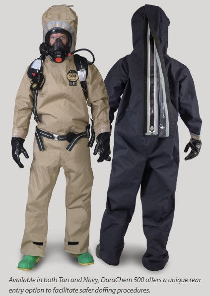 [Kappler] DuraChem® 500, NFPA 1990 (1994) Class 1 and Class 2 CBRN/Hazmat Protection , SM/MD~4XL, Khaki/Navy,