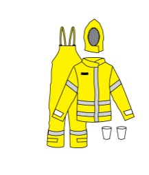 [Kappler] DuraChem® 200, Multi-hazard protection , SM/MD~4XL, Hivis Yellow/Navy/Dark Gray,