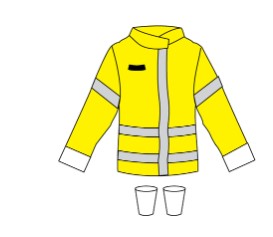 [Kappler] DuraChem® 200, Multi-hazard protection , SM/MD~4XL, Hivis Yellow/Navy/Dark Gray,