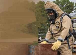 [Kappler] DuraChem® 500, NFPA 1990 (1994) Class 1 and Class 2 CBRN/Hazmat Protection , SM/MD~4XL, Khaki/Navy,