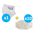 Dr. Puri Filter-Replaceable Fabric Mask(1pc with 10 filters)