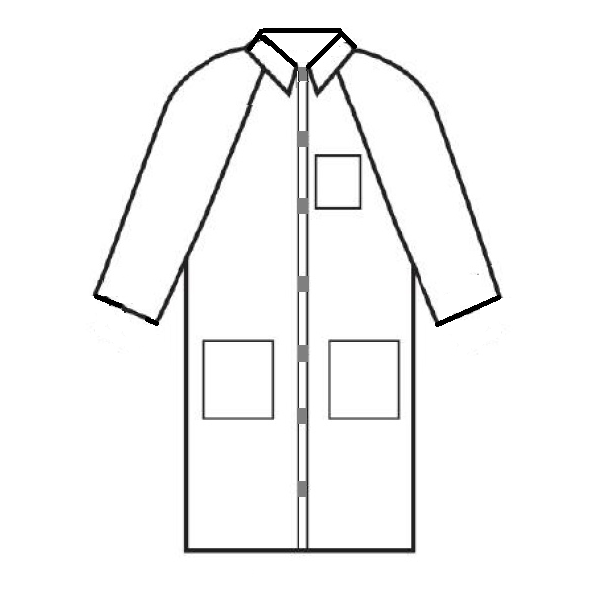 Lightweight Polypropylene Disposable Lab Coats