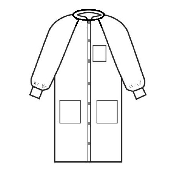 Lightweight Polypropylene Disposable Lab Coats