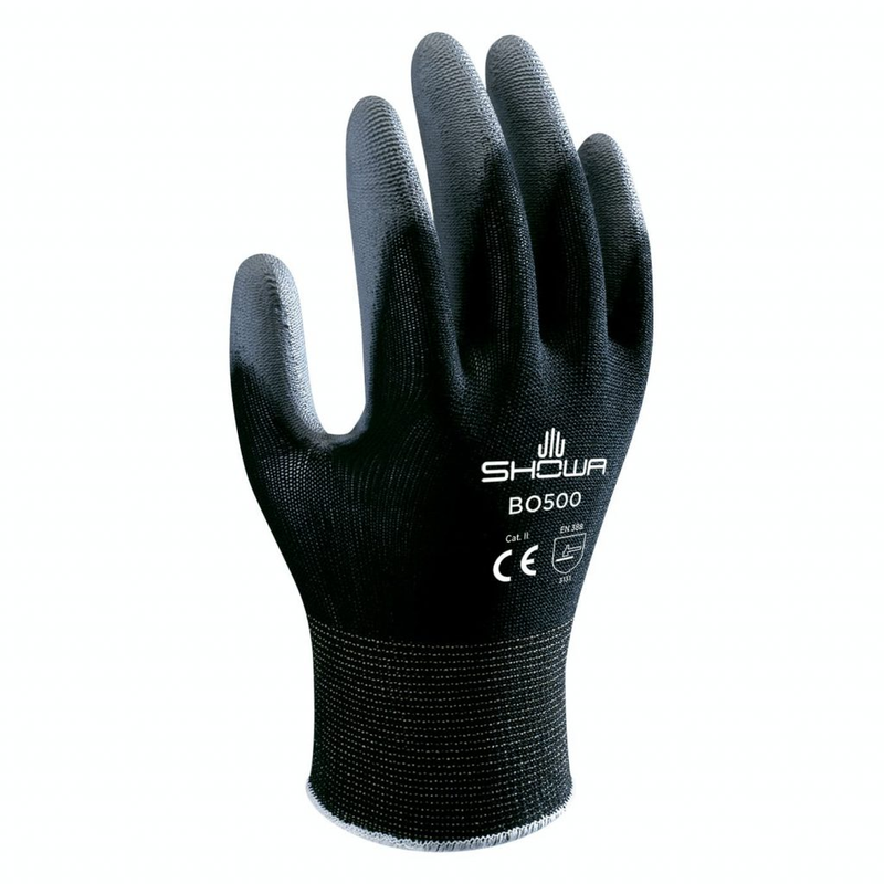 SHOWA PU Coated Nylon Knit Gloves, Abrasion ANSI-3 | EN388-3