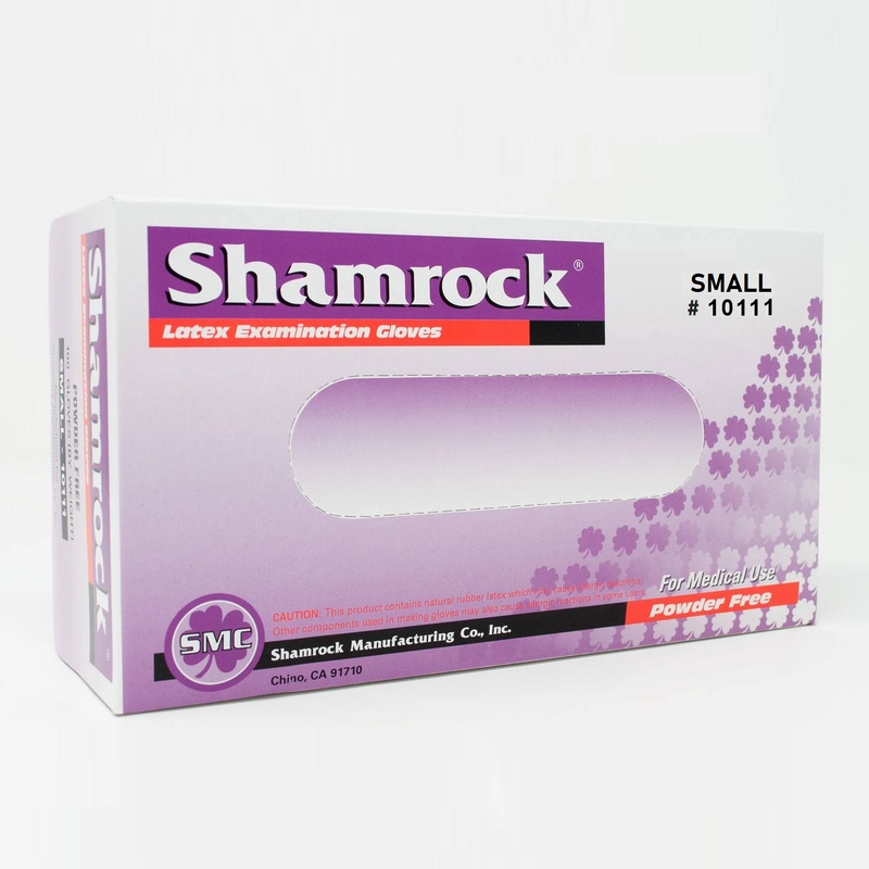 Shamrock Latex Powder-Free Exam Gloves, 4.5mil (Case of 1,000)